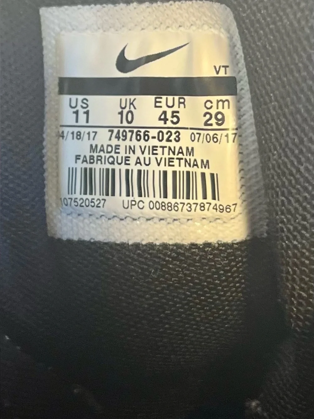 Nike upper soles