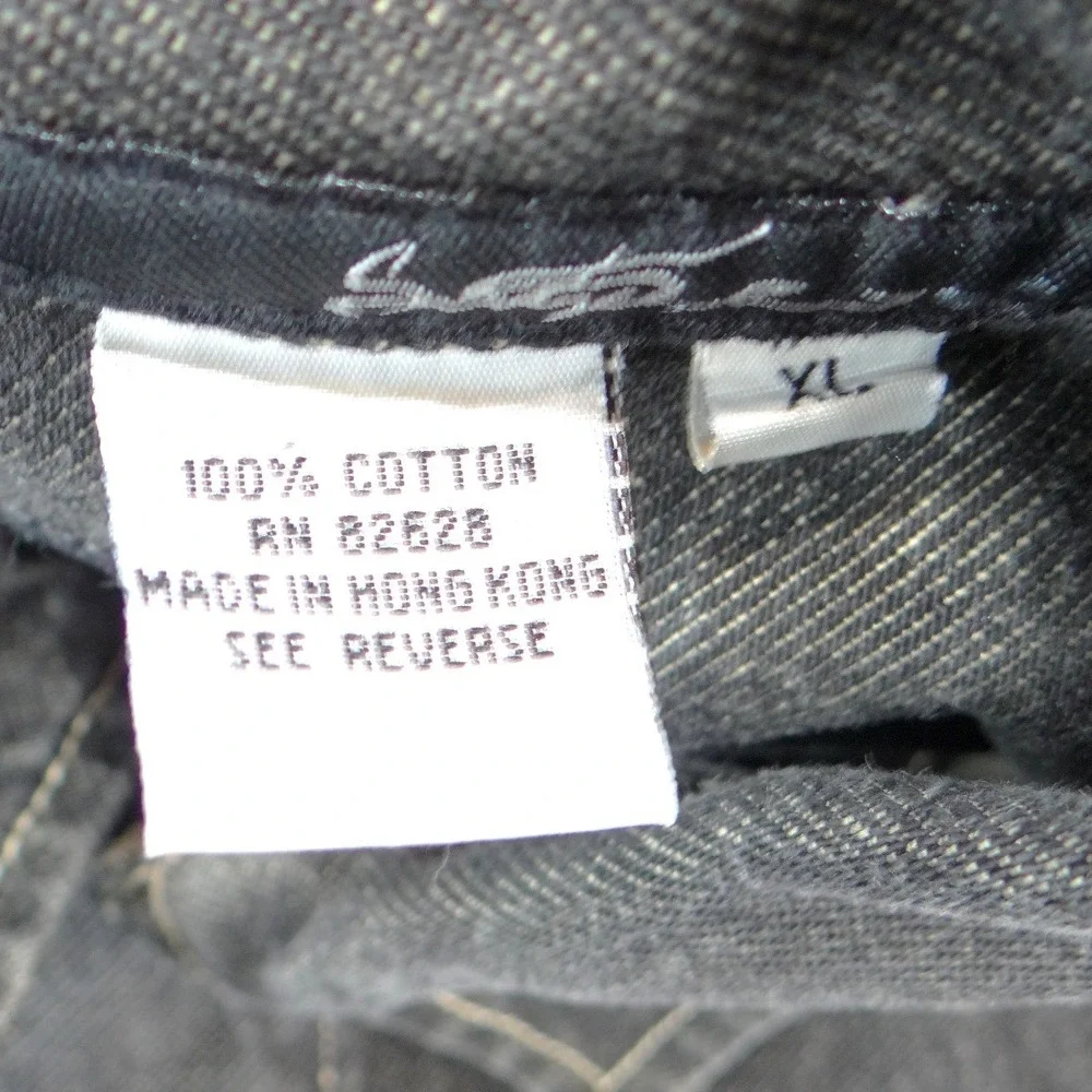 Southpole Mens XL Faded Black‎ Denis Jacket Contrast Stitch Streetwear Y2K