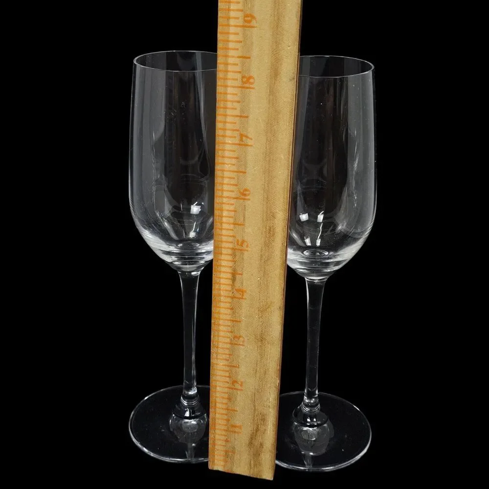 Set of 2‎ RIEDEL CRYSTAL Fluted Champagne Glasses 8 1/4