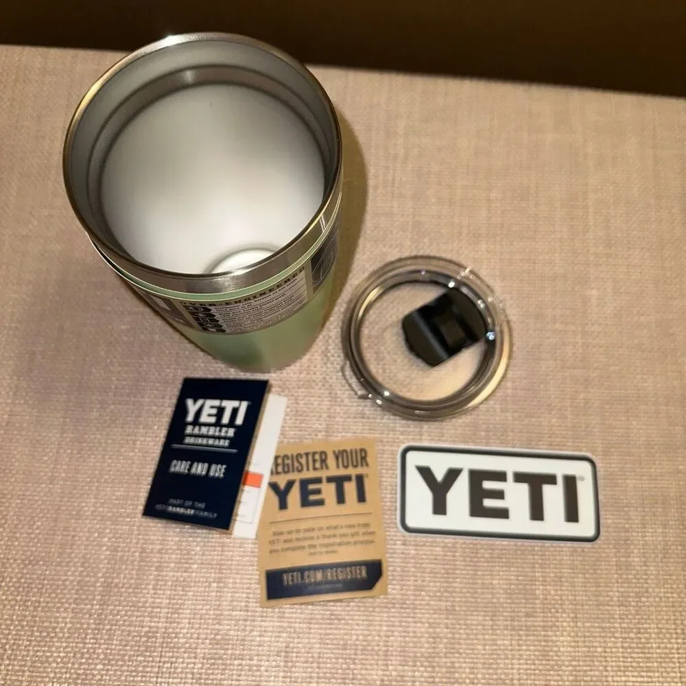 Yeti Rambler 20oz Magslider Cup - Key Lime Green Authentic NWT