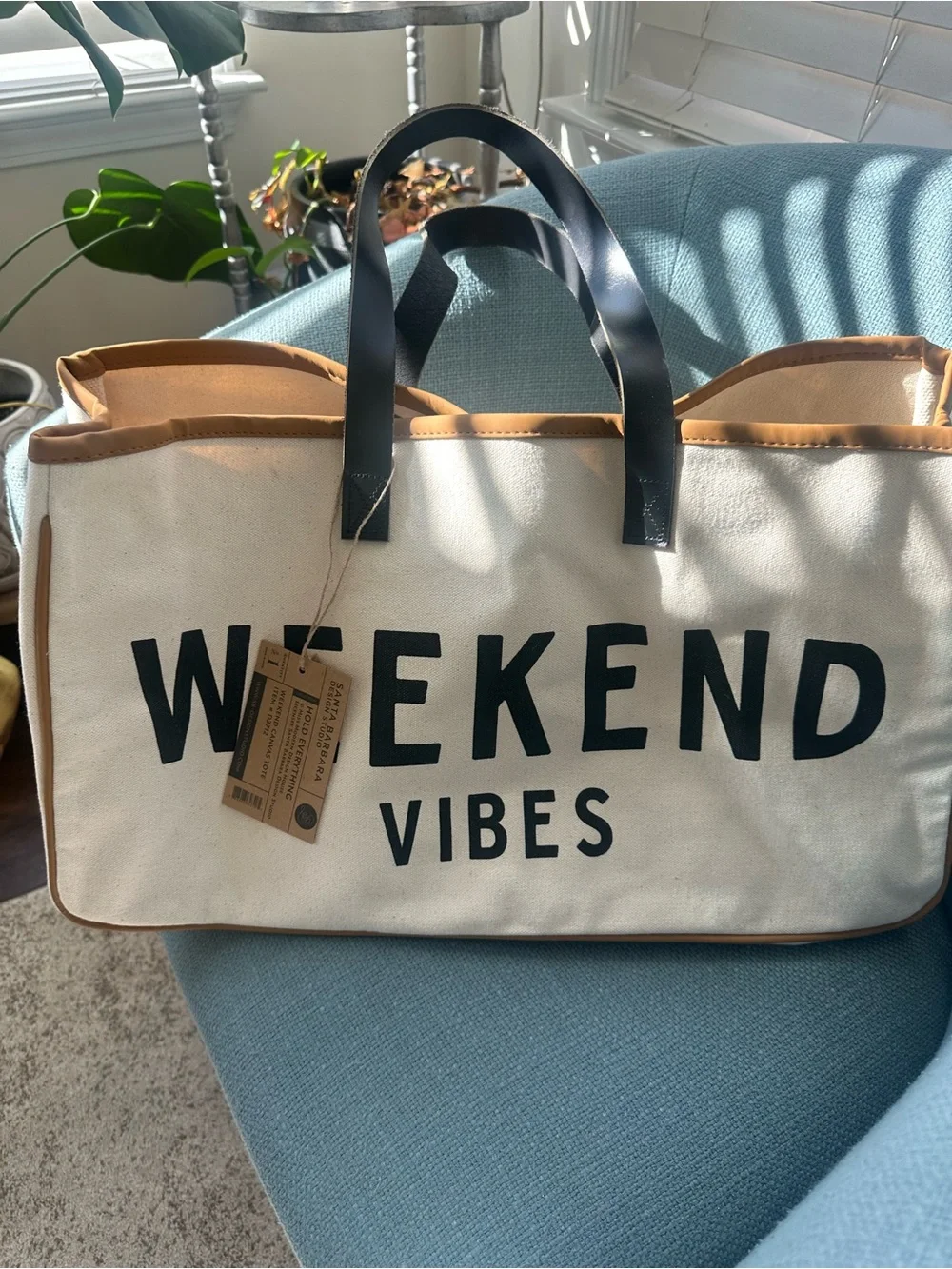 Santa Barbara Canvas Tote - Weekend Vibes (New)