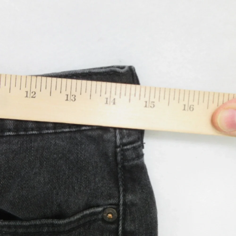 Levi's Men's Jeans 30x30 505 Regular Fit Straight Leg Black Stretch WaterLess