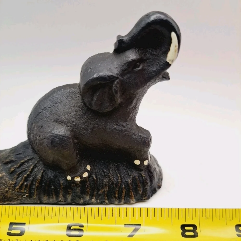 Elephant Design Black Door Stopper