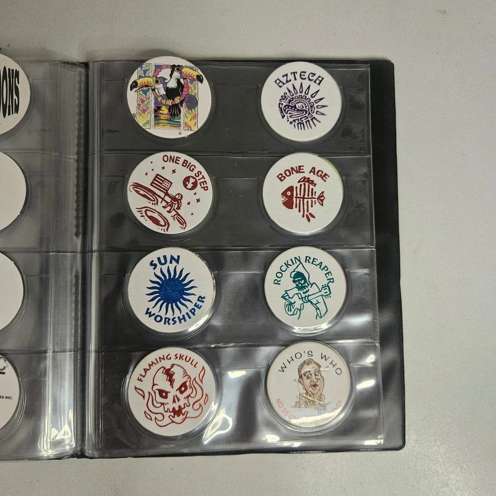 Vintage 90s Pogs Milkcap Collection Hawaii Lot Binders Slammers Disney NASA Trov