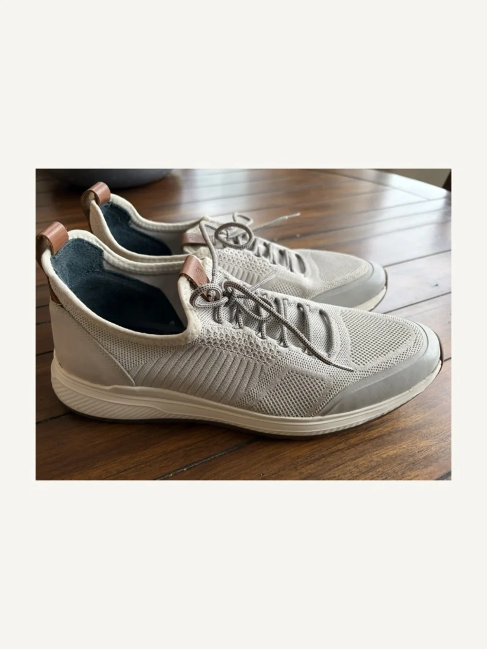 Johnston & Murphy Amherst Knit U-Throat Shoes Men’s 10 Cream