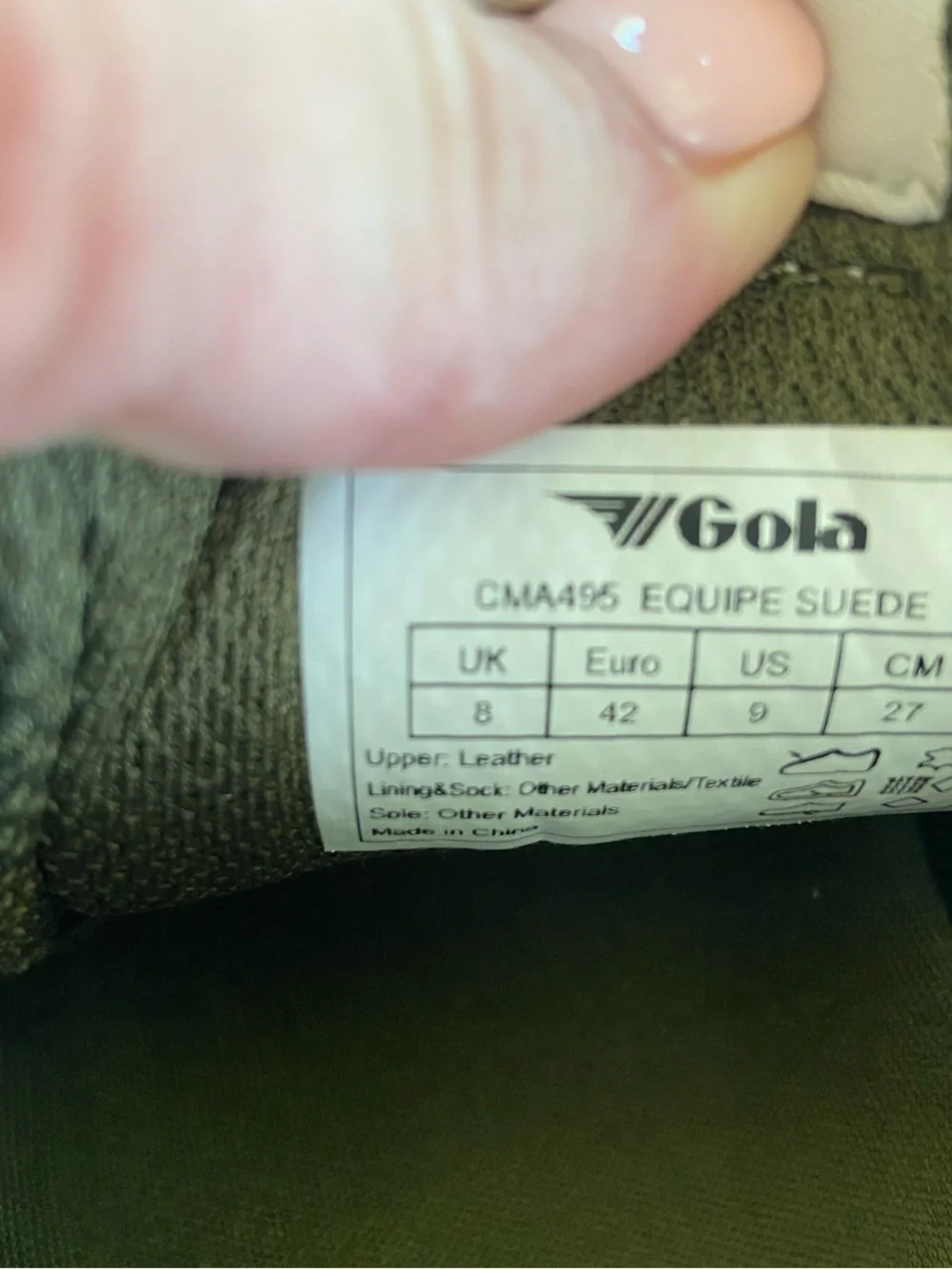 Gola equipe olive