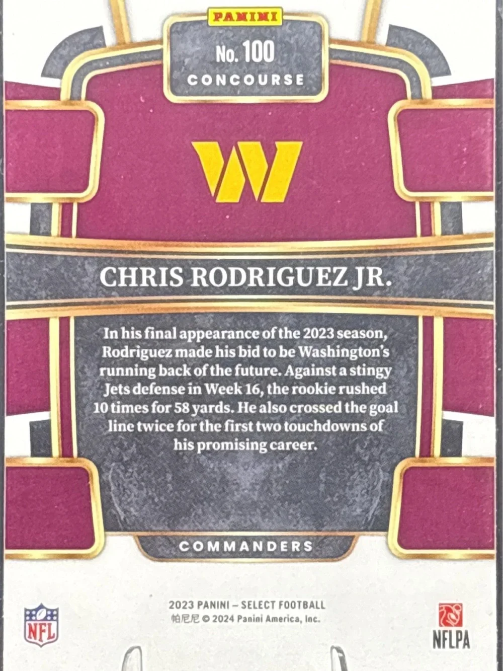 Panini trading card