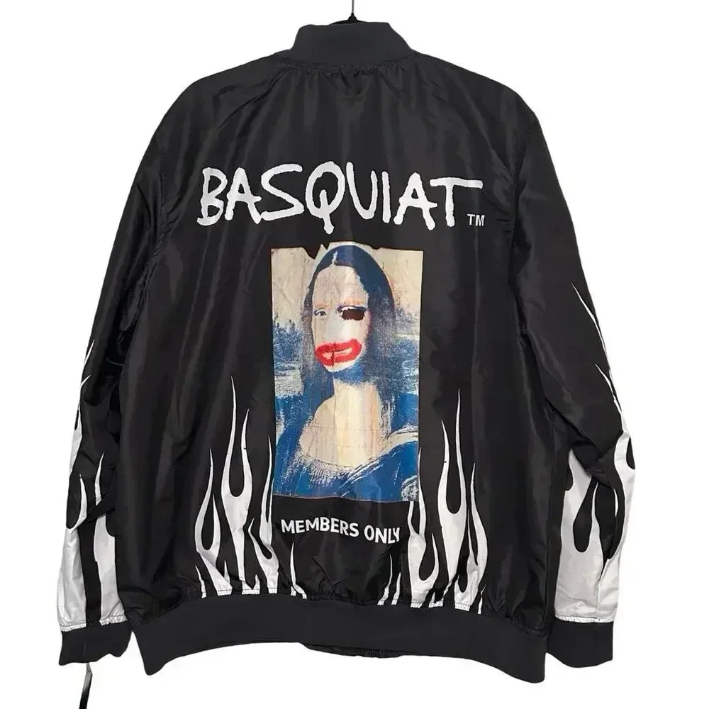 NWT Members Only Jean-Michael Basquiat Men’s Mona Lisa Aviator Windbreaker Large