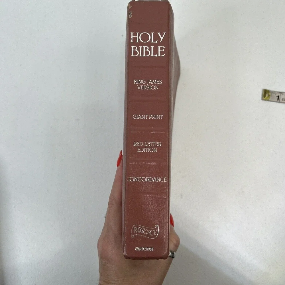 Regency KJV Holy Bible Giant Print Red Letter Reference Blunt Family Records