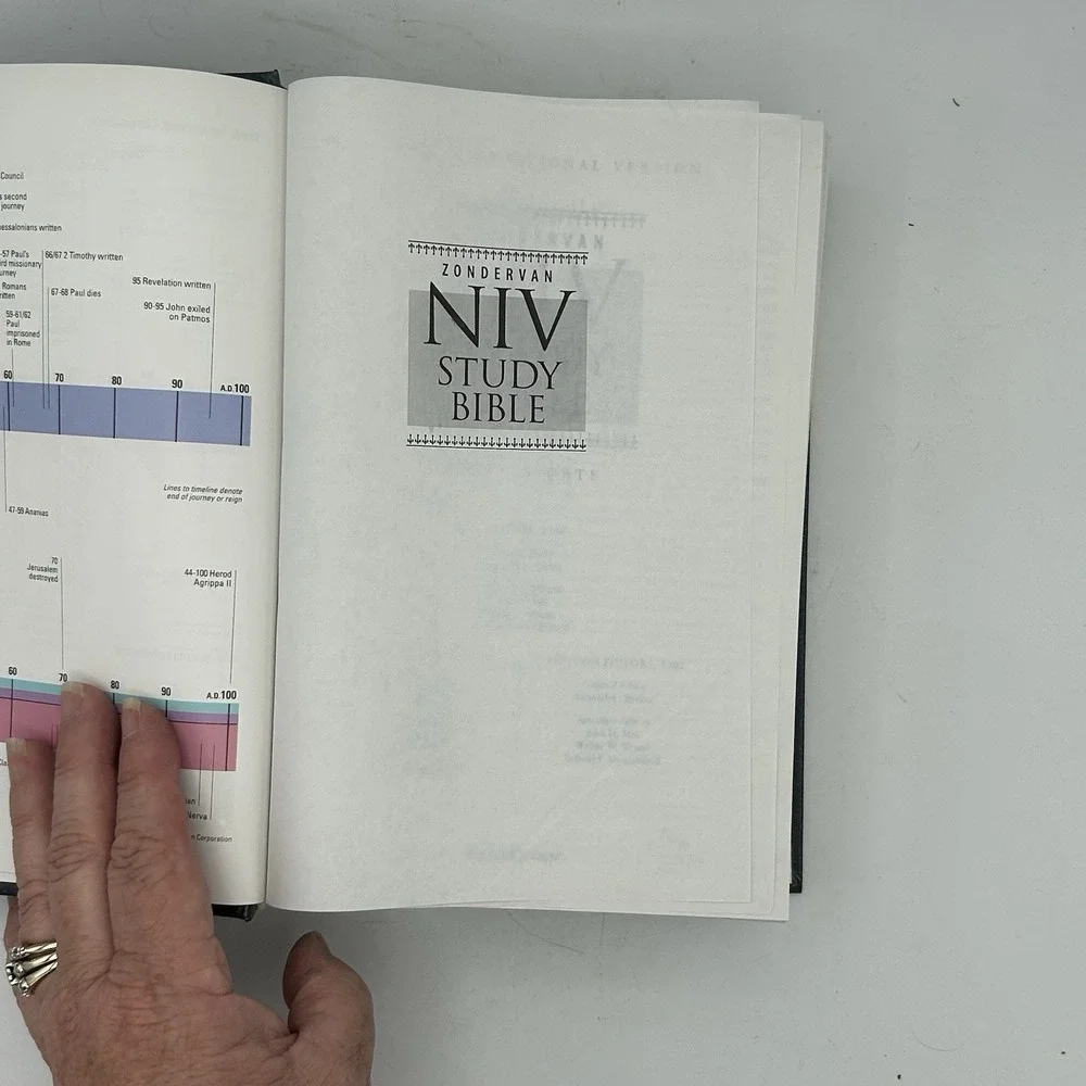 Zondervan NIV Study Bible Hardcover By‎ Zondervan  GOOD 2008 Update
