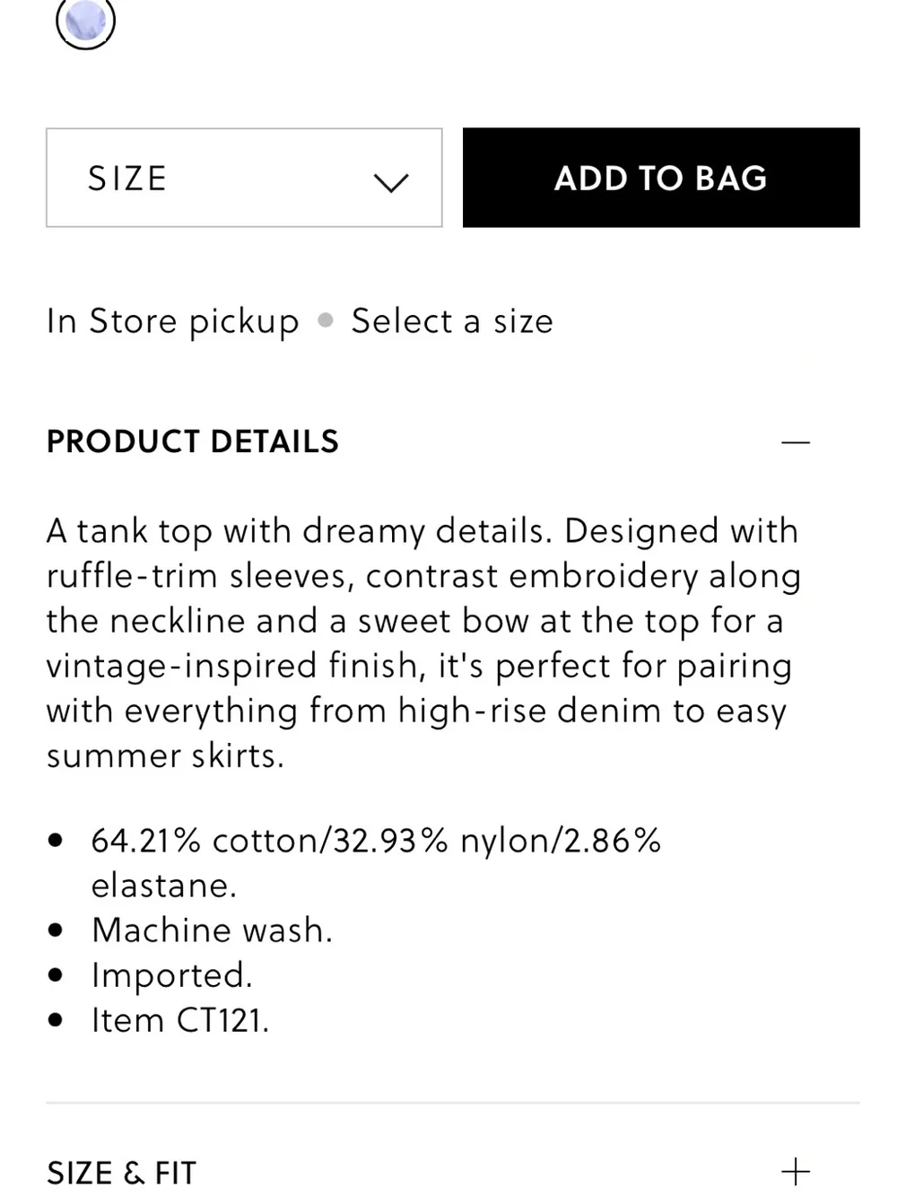J.Crew Embroidered ruffle-trim cropped tank top