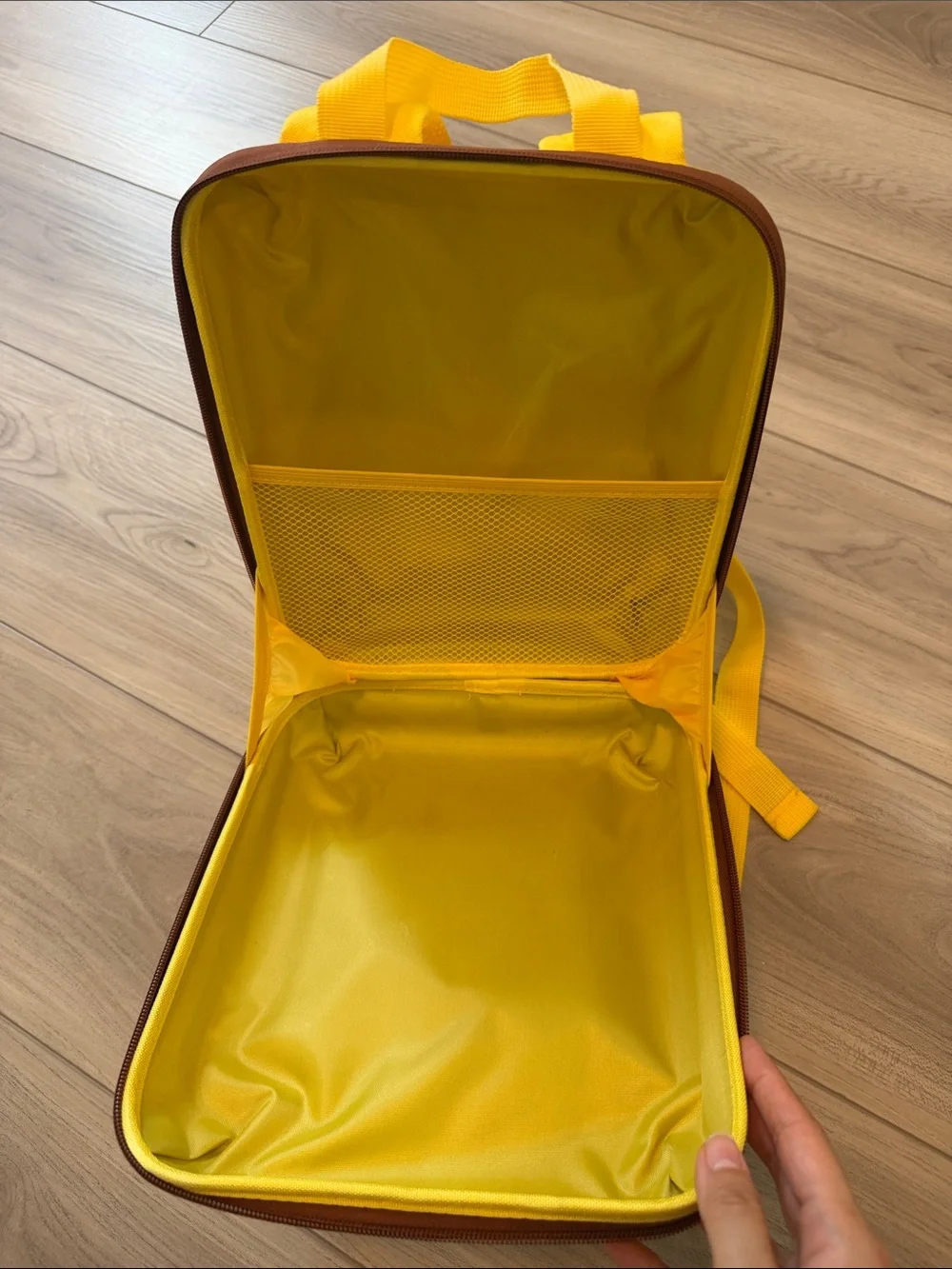 Yellow Pikachu-Themed Kids Backpack with Lightning Tail Accent