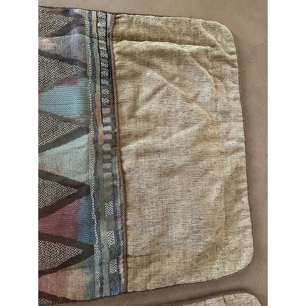THOMASVILLE  Queen Shams Bed Skirt/Dust Ruffle Throw Pillow Cases Set Tan/Gold