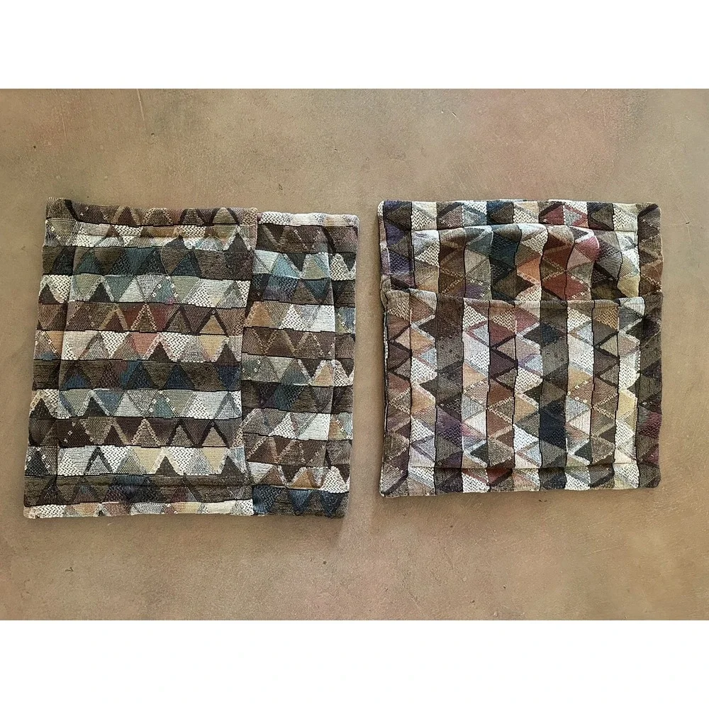 THOMASVILLE  Queen Shams Bed Skirt/Dust Ruffle Throw Pillow Cases Set Tan/Gold