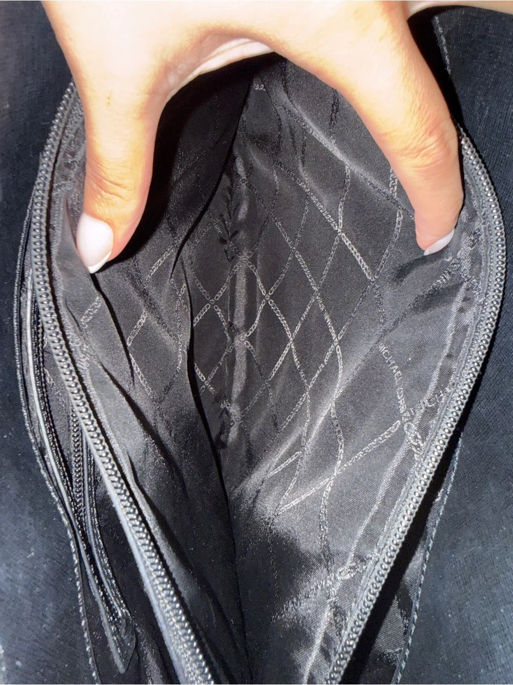 Michael Kors Charcoal Gray Saffiano Tote with Gold MK Charm