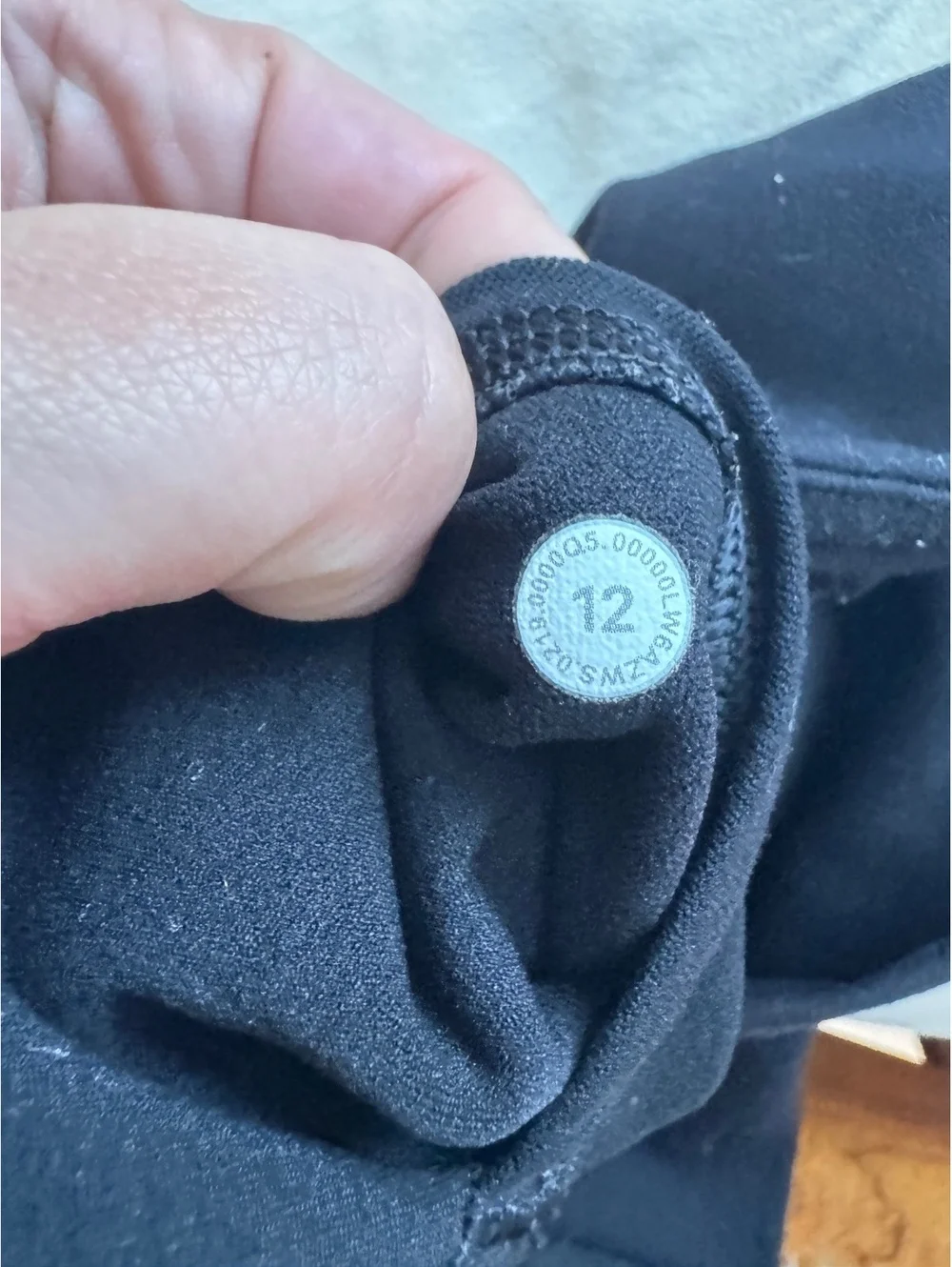 Lululemon Womens Size 12 Black Leggings Laser Cut Mesh Wide Waistband