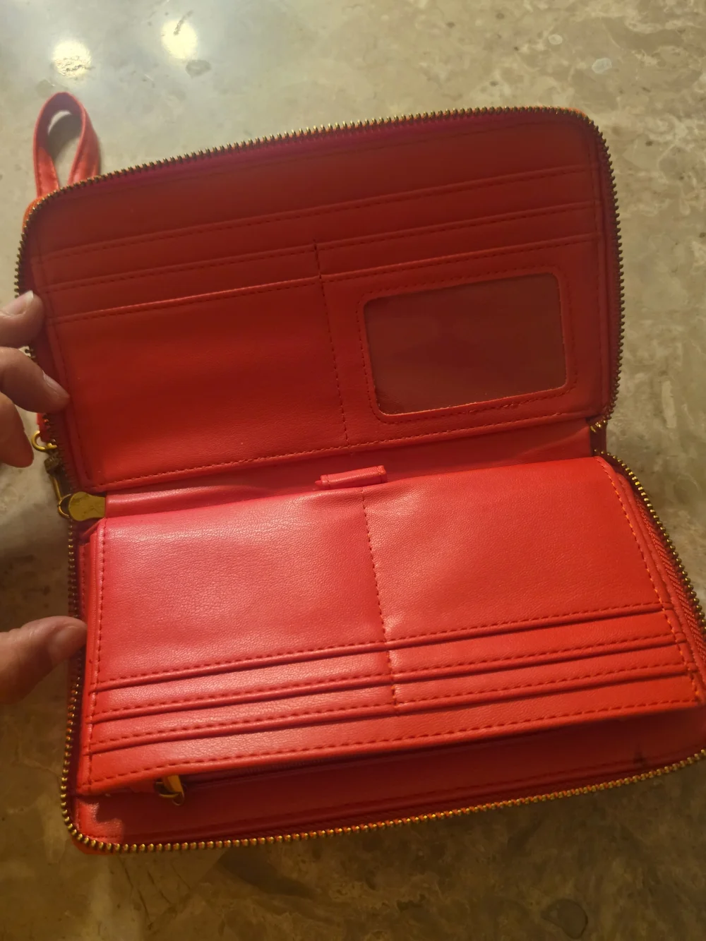 Steve Madden Red Cherry Straw Wristlet Clutch