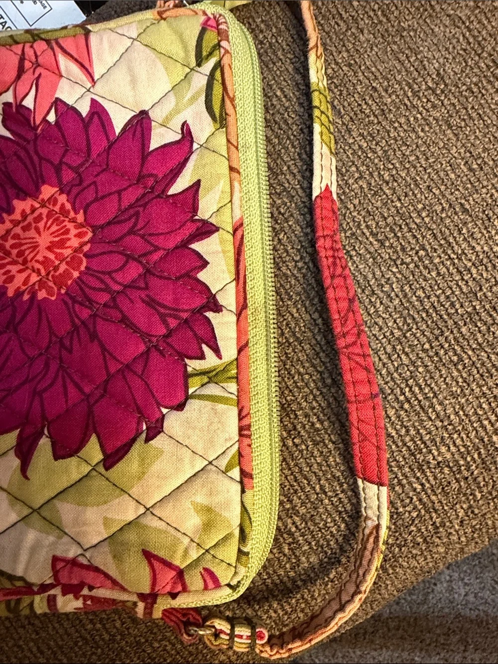 Vera Bradley “Hello Dahlia” Quilted Wristlet