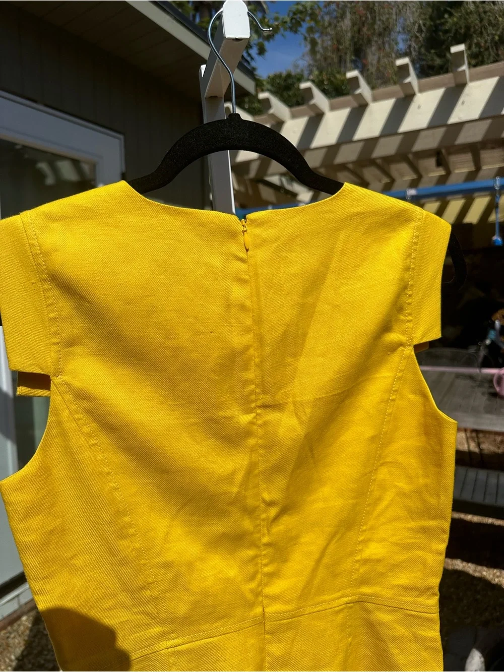 J. Crew Yellow Resume Cap Sleeve Sheath Dress