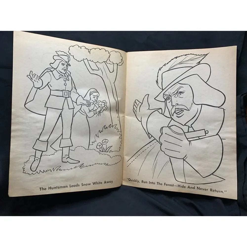 Vintage 1975 Snow White Seven Dwarfs Giant Coloring Book Playmore Unused Rare