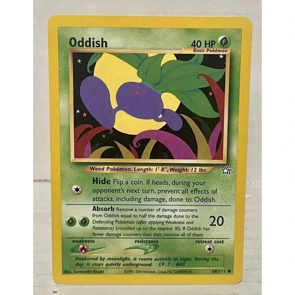 Pokemon Card Oddish 68/111 Neo Genesis Common‎ WOTC NM