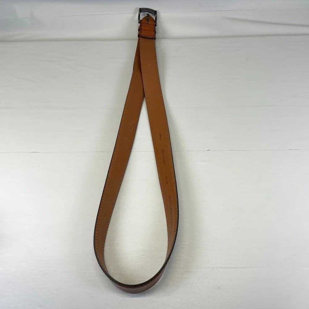 Joseph Abboud Brown Leather Dress Belt Men's Size 42 Handcrafted - Made in Italy
