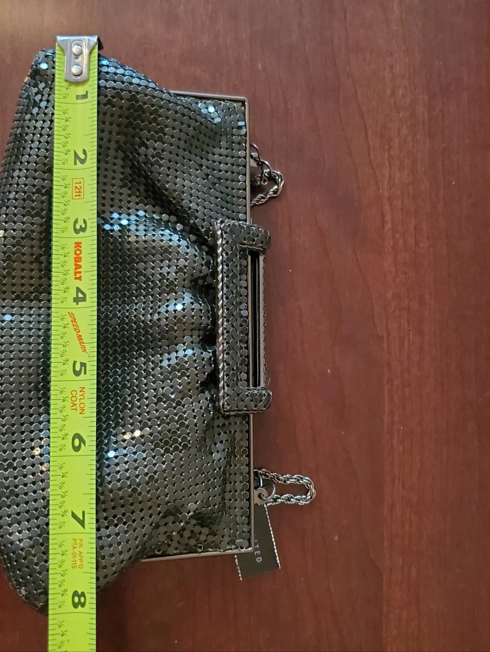 NWT - The Limited - Ladies - Black Metal Mesh - Wristlet