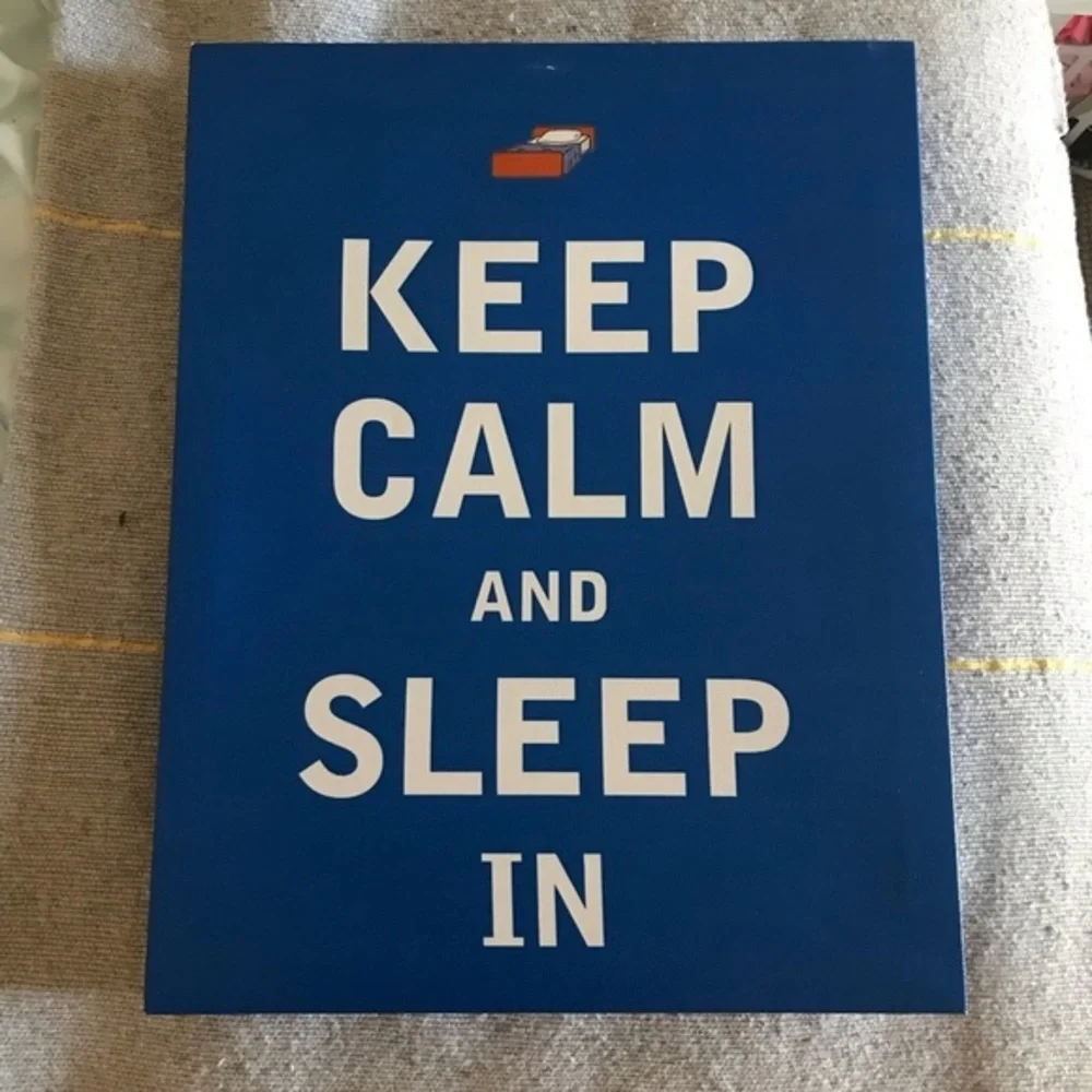 Keep Calm and Sleep In Canvas Wall Art​