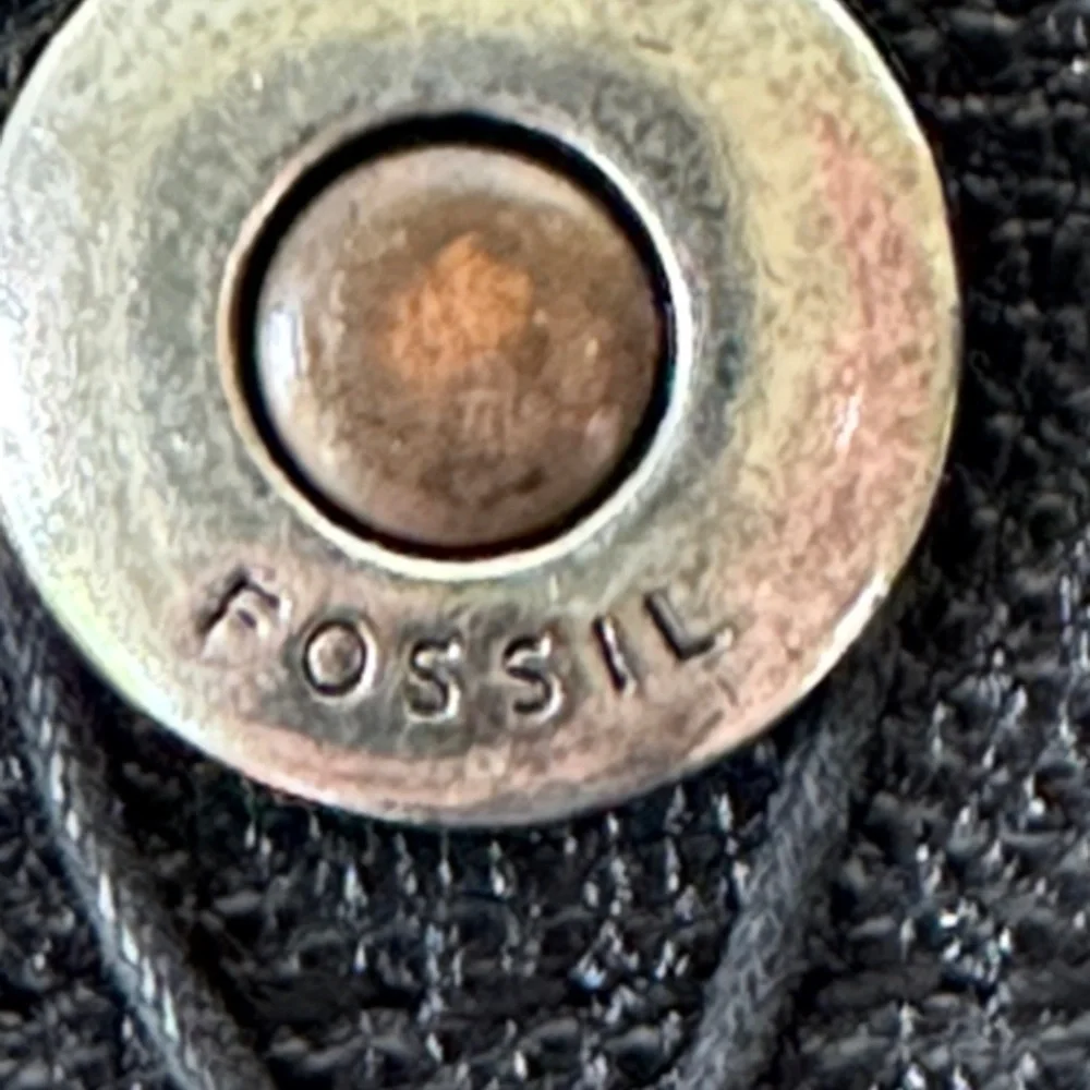 Fossil Black Leather Women's Clutch.