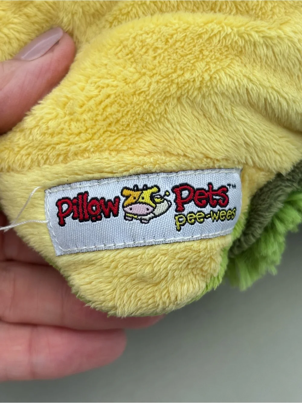 Pillow Pets Peewees Green “Tardy Turtle” Foldable Travel Size Plush 12”