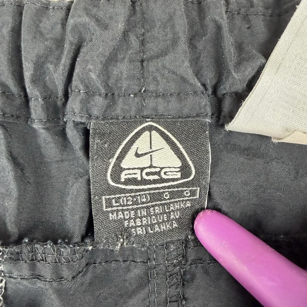 Vintage Nike ACG‎ Trail Shorts Men's Large Black Outdoor Hiking Y2K