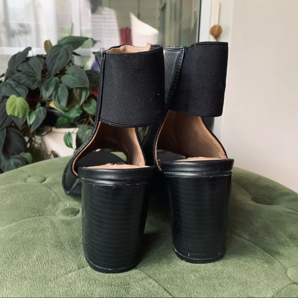 Kensie Esther Open Toe Ankle Booties Black