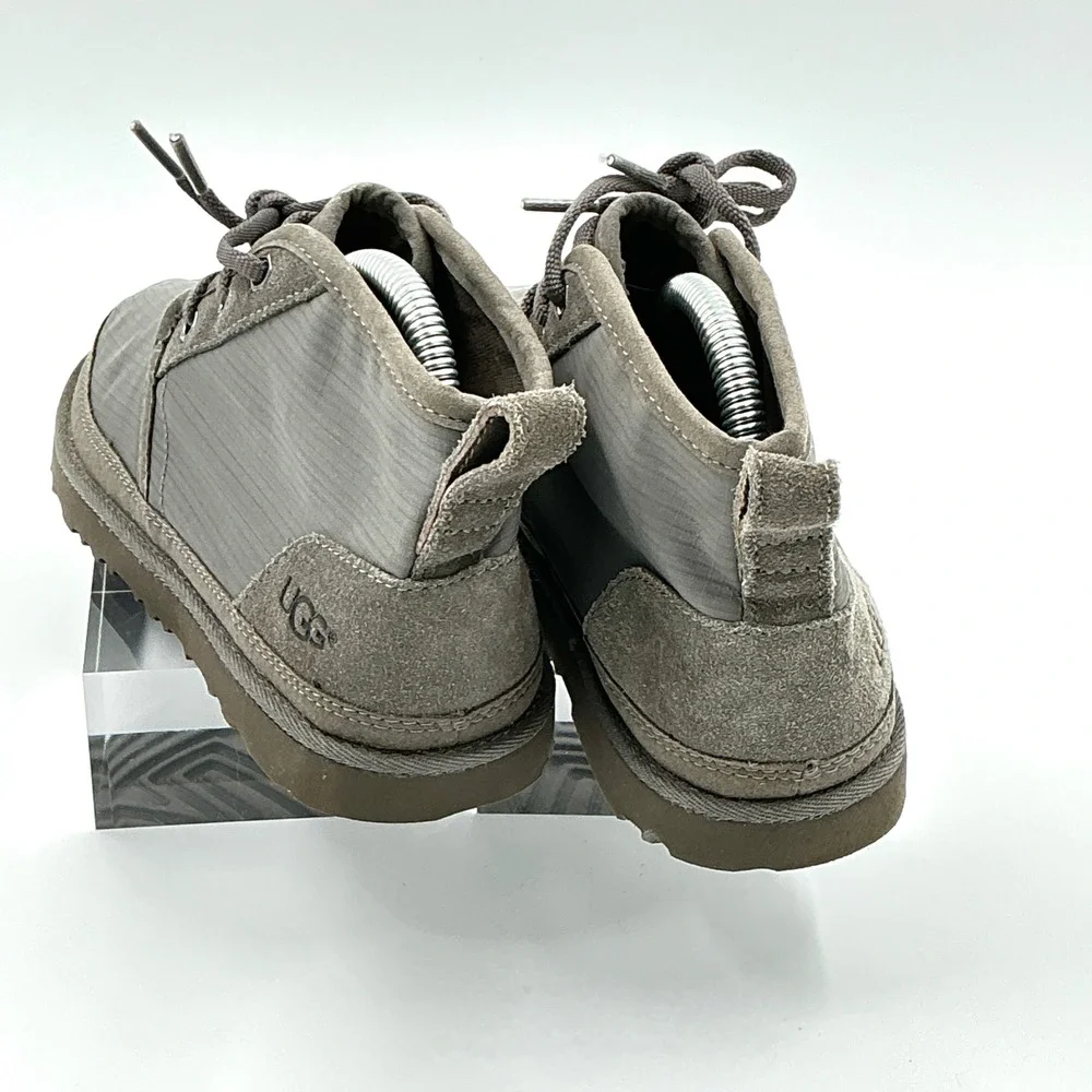UGG Mens Size 6 Neumel Ripstop Grey Suede Lace Up Ankle Boots