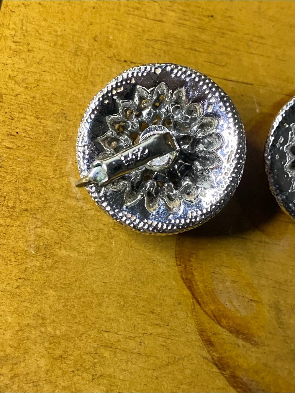 Vintage Cluster Stud Earring Trio - Clear and Black