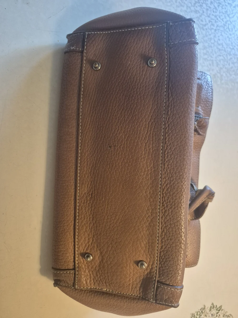 Dooney & Bourke Brown Pebbled Leather Satchel