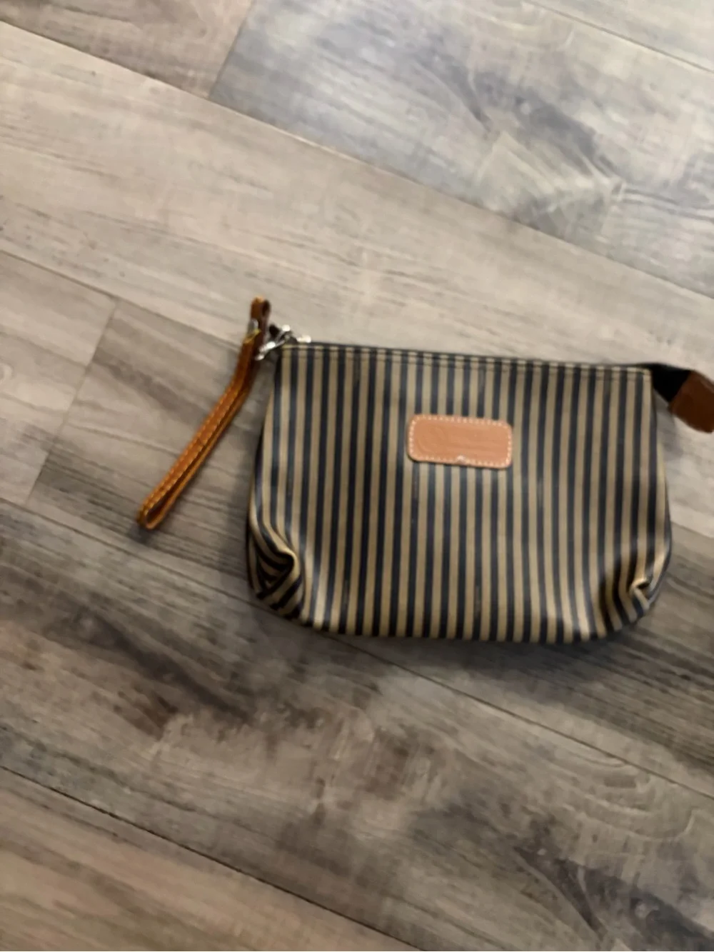 Fendi stripe wristlet 11”