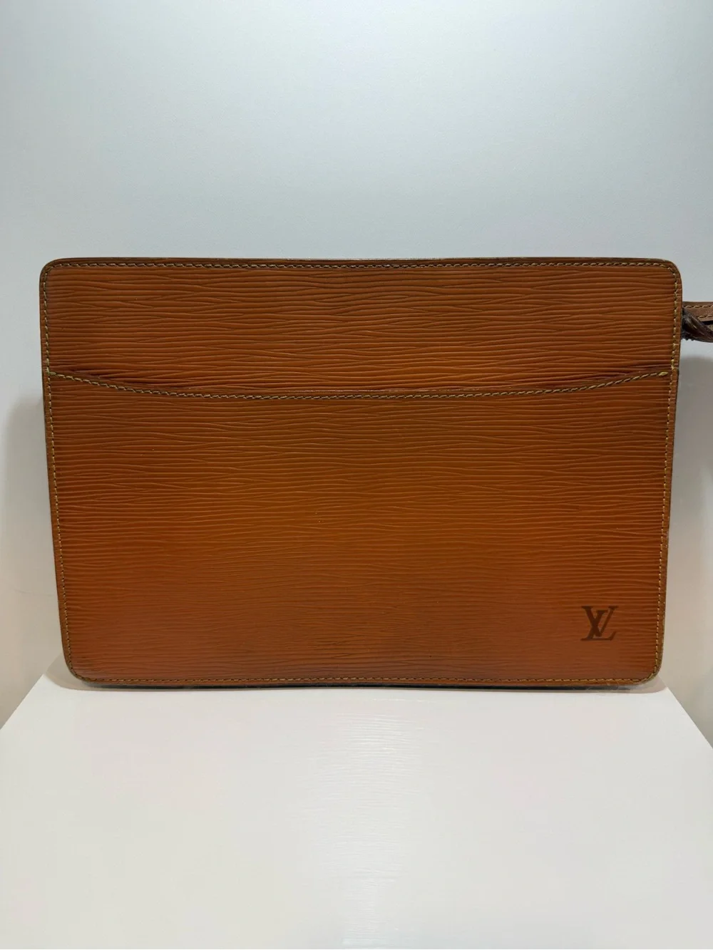Louis Vuitton Cognac Epi Leather Clutch