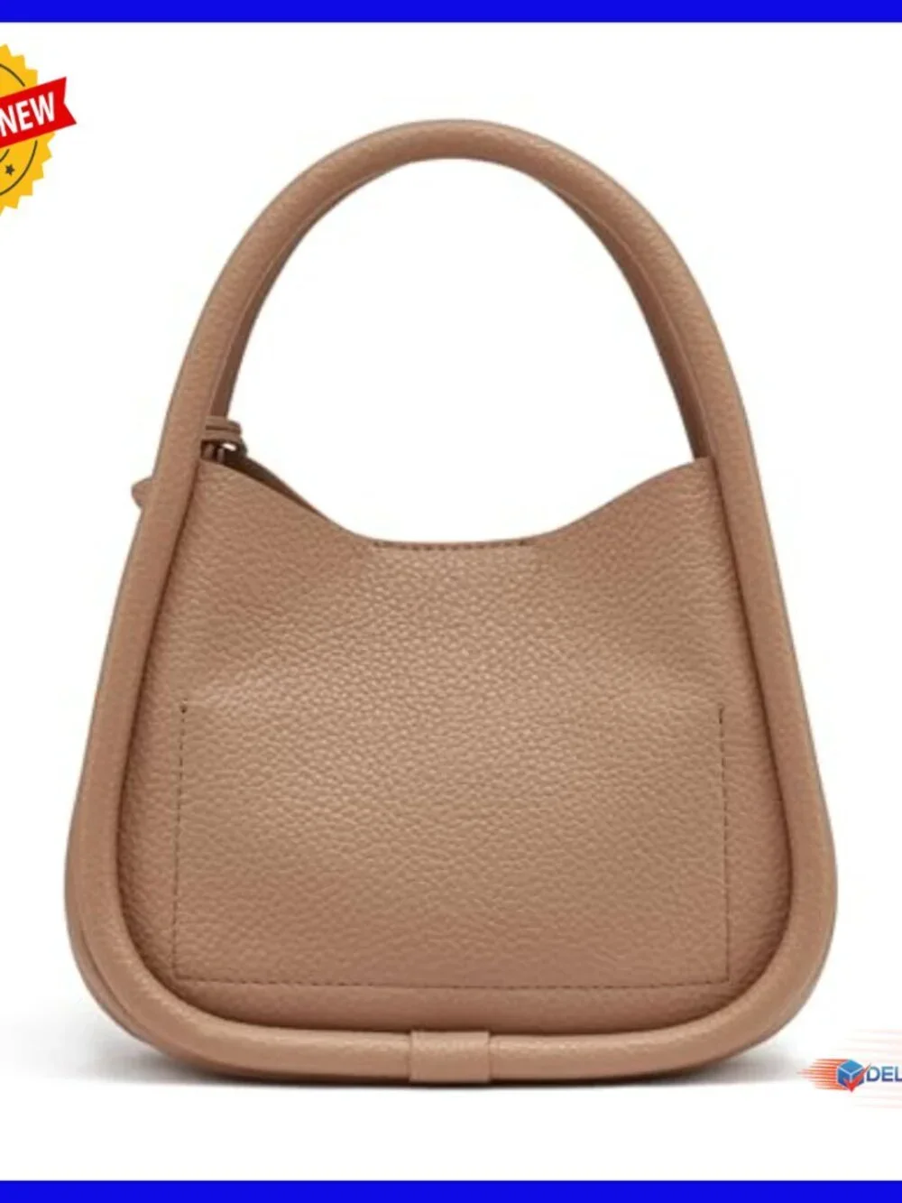 Faux Leather Hobo Crossbody Bag with Adjustable Strap, Casual Satchel