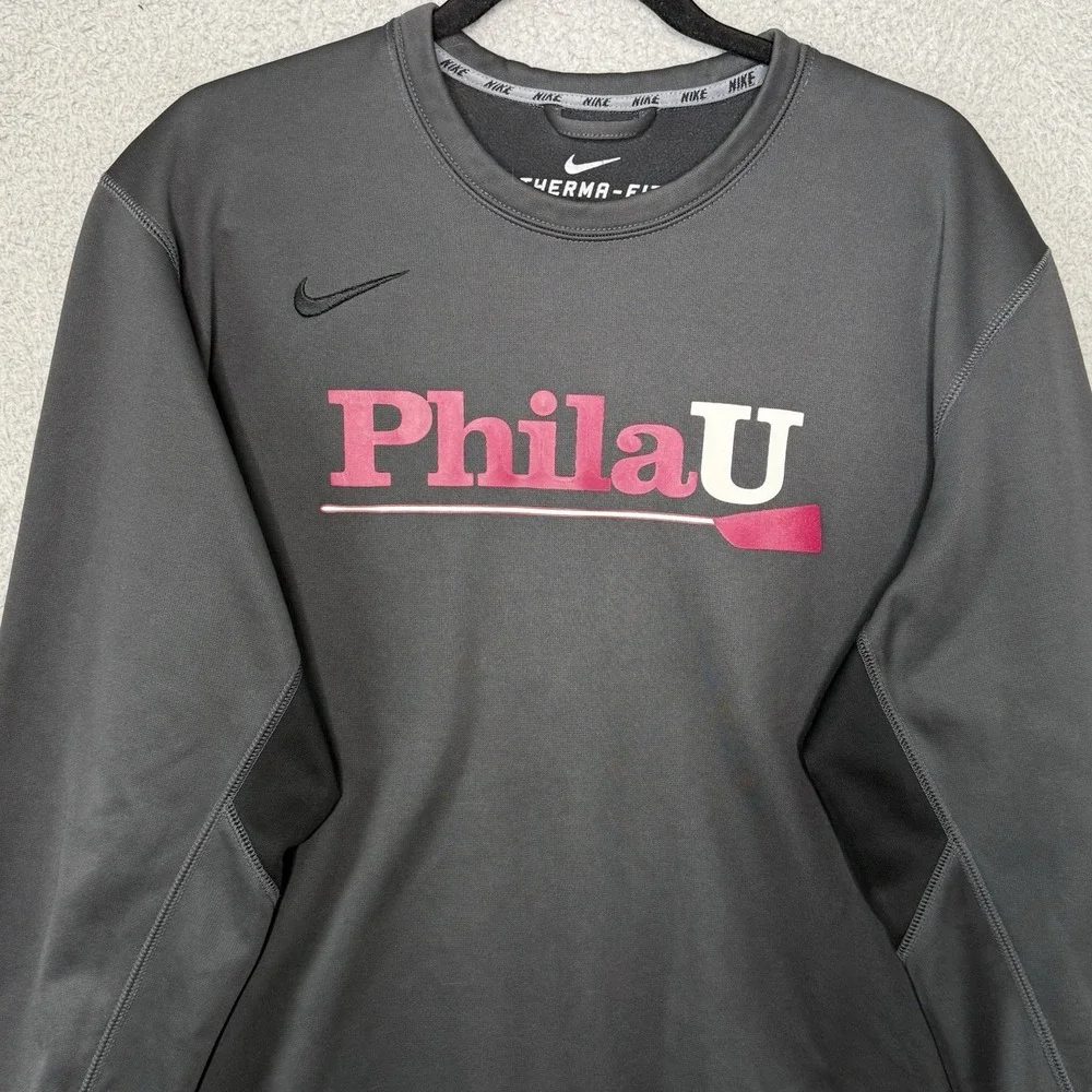 Nike Therma Fit Philadelphia Union Crewneck Sweatshirt MLS Black Logo Size Large
