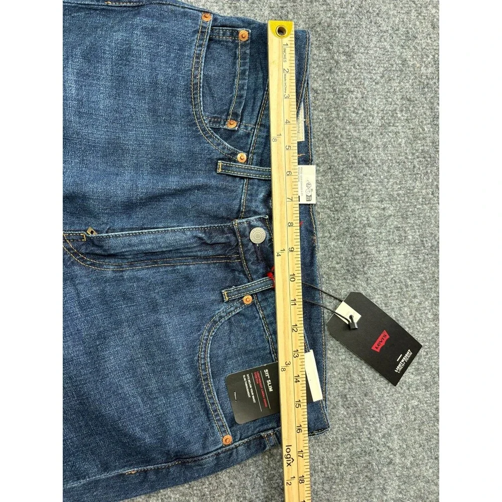Levis 511 Slim Fit Jeans Mens Size 34 X 34 Blue Dark Wash NEW