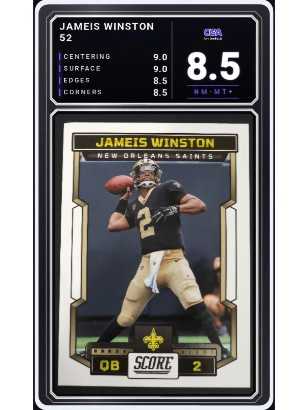 2023 Panini Score #52 Jameis Winston New Orleans Saints - CGA 8.5 Digital Grade