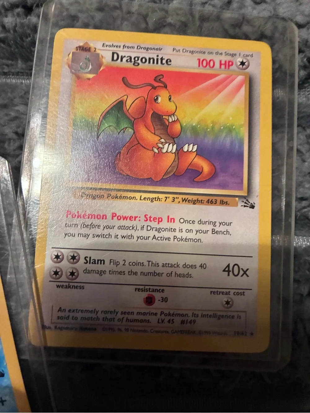 Pokemon Trading Card Lot - Assorted Colors 1997-98 trading cards in plastic hold