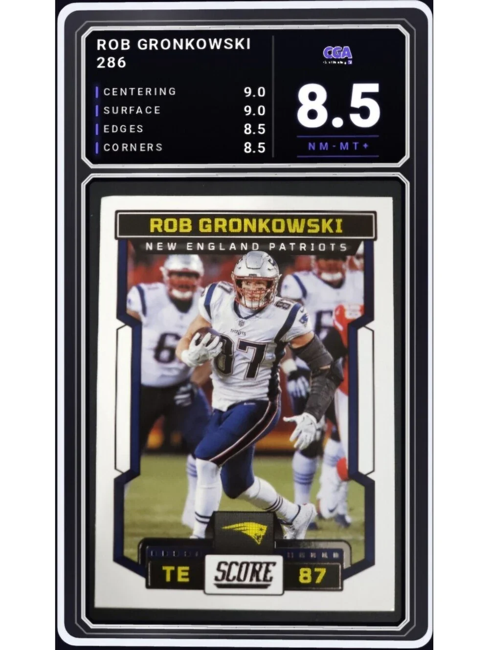 2023 Panini Score #286 Rob Gronkowski Patriots NFL Card - CGA 8.5 Digital Grade