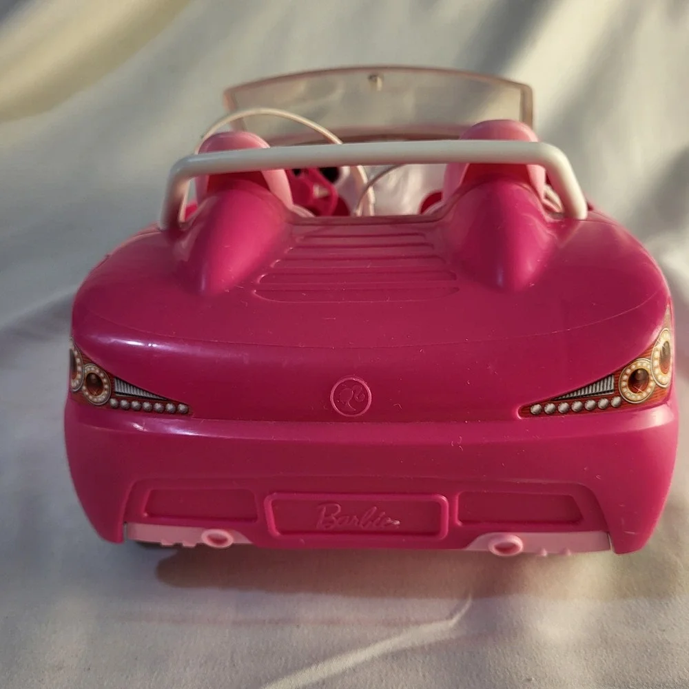 2013 Mattel Barbie Pink Glitter 2 seat convertible toy car