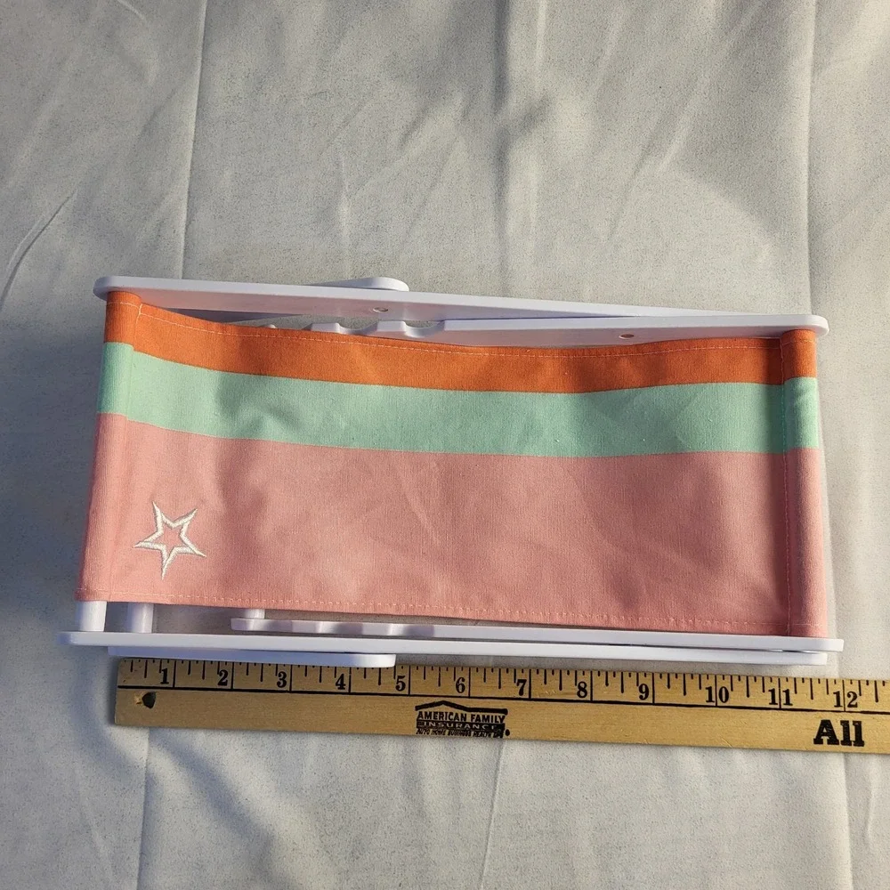 AG American Girl Doll Beach Chair Adjustable Pastel Rainbow