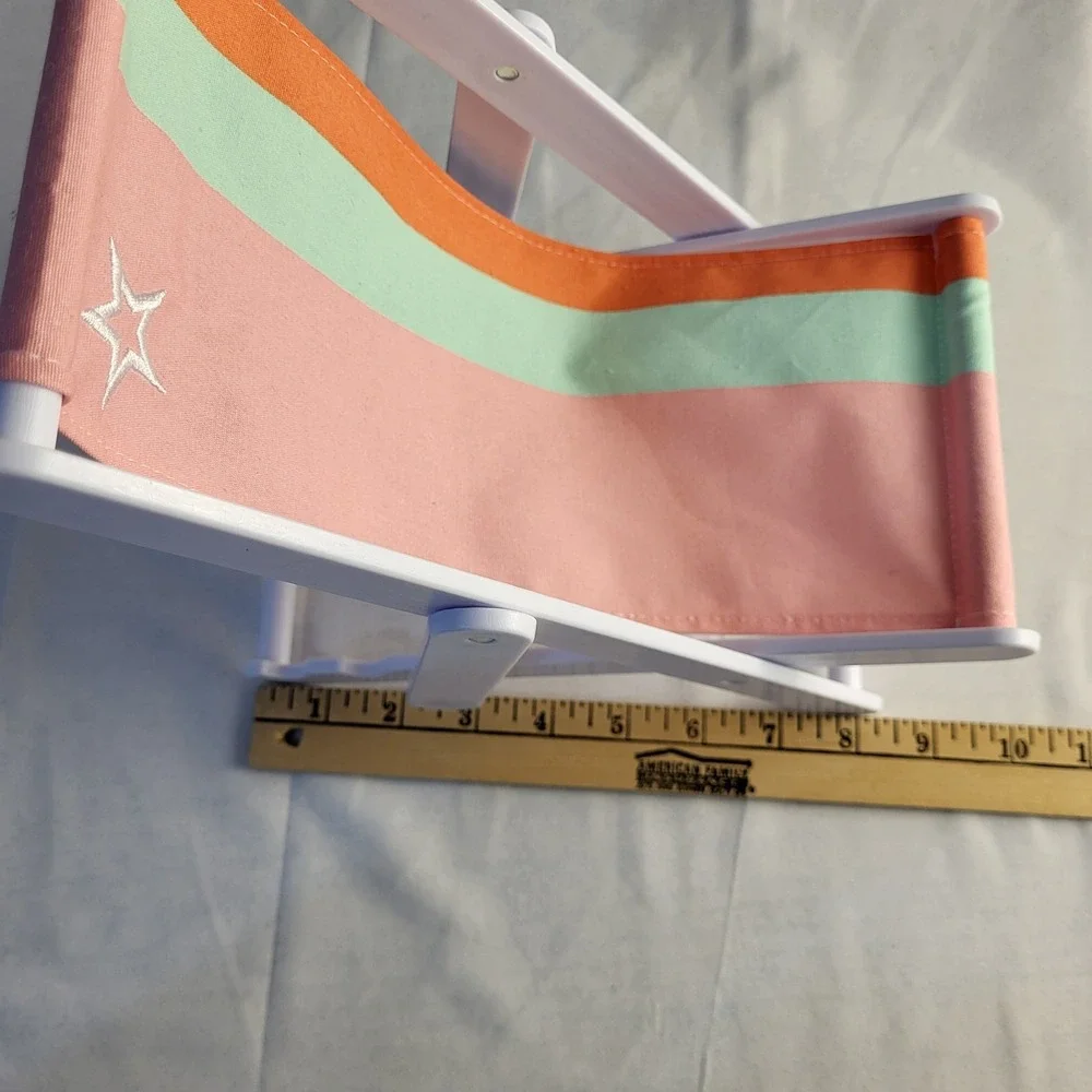AG American Girl Doll Beach Chair Adjustable Pastel Rainbow
