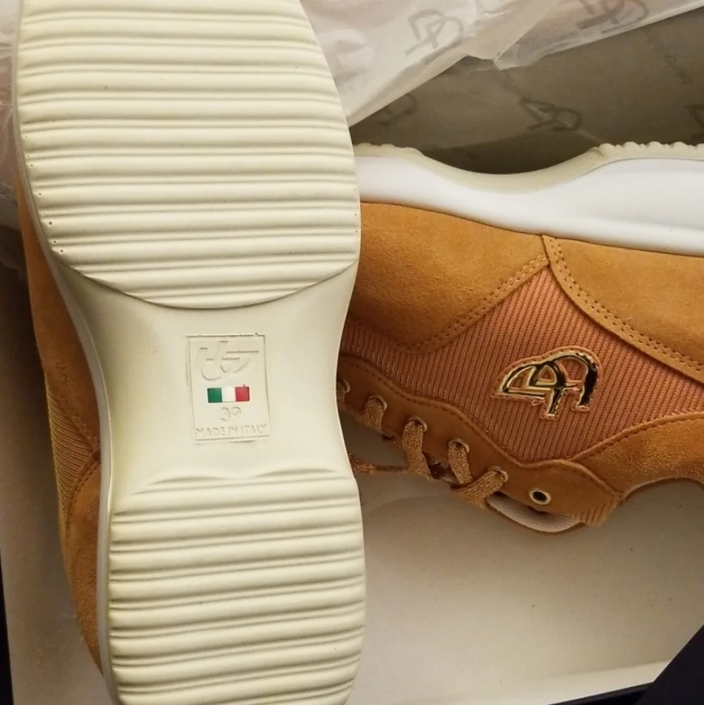 Byblos Suede Sneakers Size 39 Peach