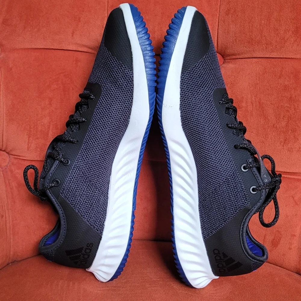 Adidas Men's Black & Blue Lightweight Mesh Running Shoes