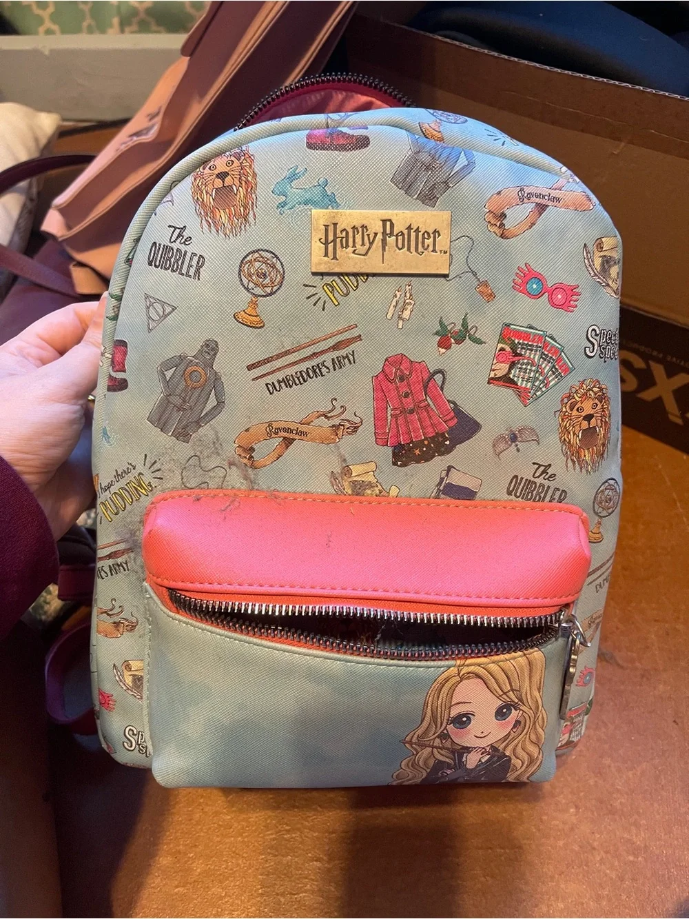 Loungefly Harry Potter Light Blue & Pink Mini Backpack
