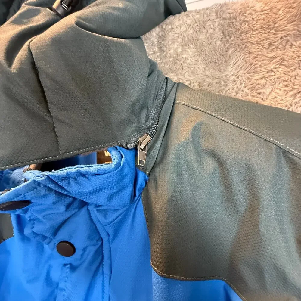 Wantdo Men Winter Ski Jacket Coat Hooded Parka Blue Gray Waterproof M Medium